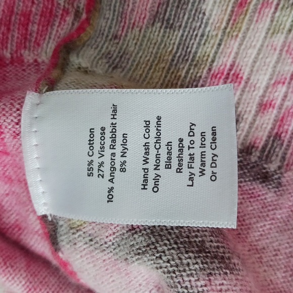 Talbots Red Floral Angora Cardigan - Picture 4 of 4